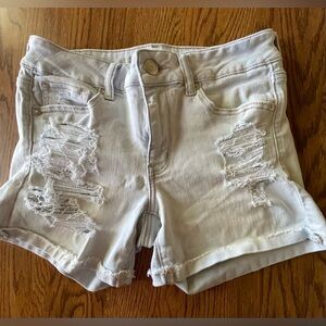 American Eagle Outfitters Midi Next Level Stretch Shorts Light Denim Size 6